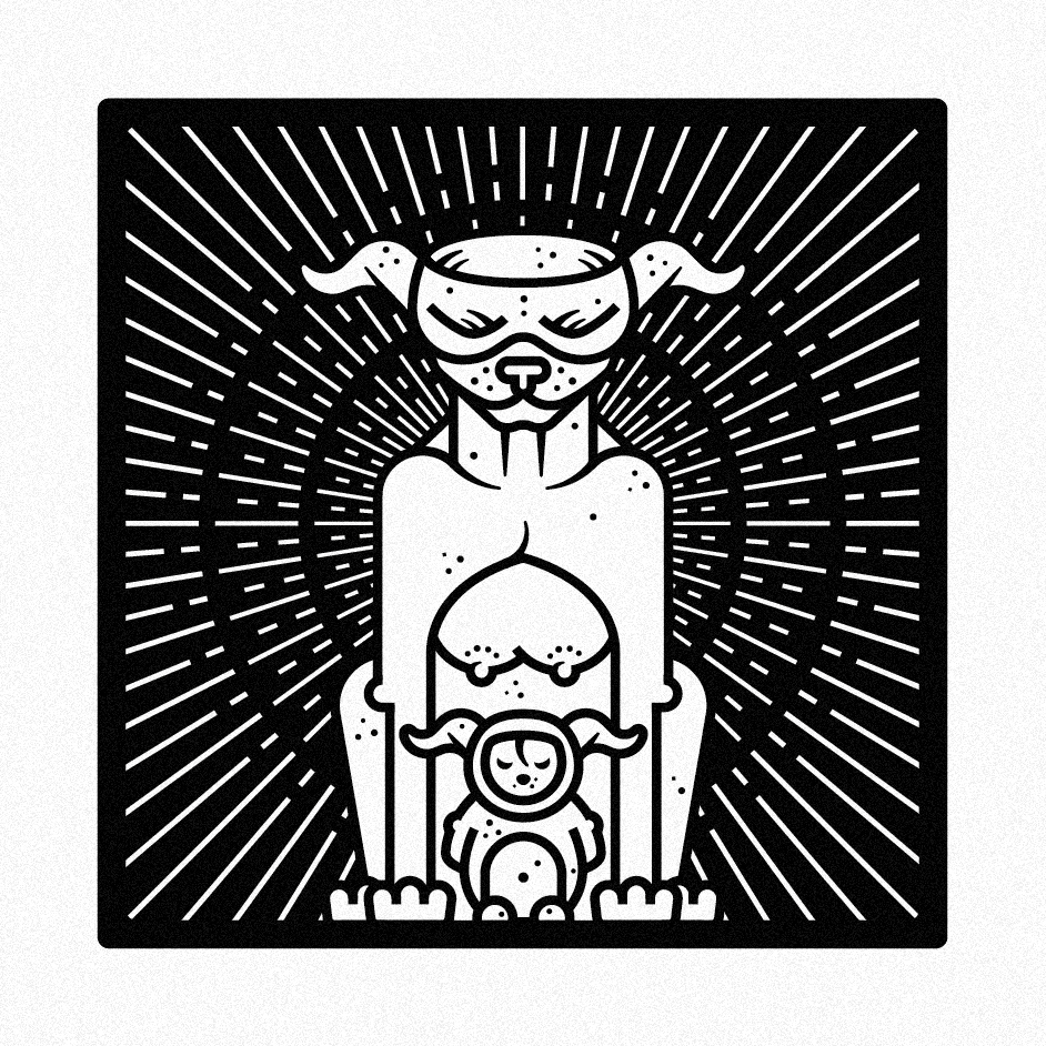 Wicked the Furry, Silkscreen print by Leffe Goldstein.